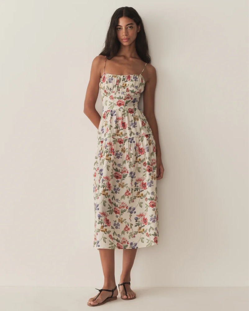 Doen Benoit Dress Ivory Wild Rose by Doen - Pickle
