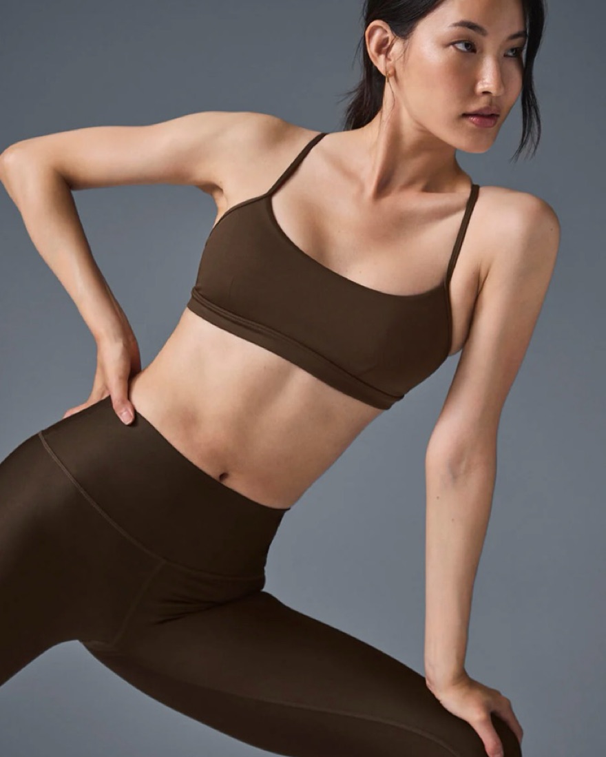 alo ブラウン ヨガウェア セット 上M下L alo yoga espresso brown athleisure set ☕️ 🤎🧸 - high | Depop