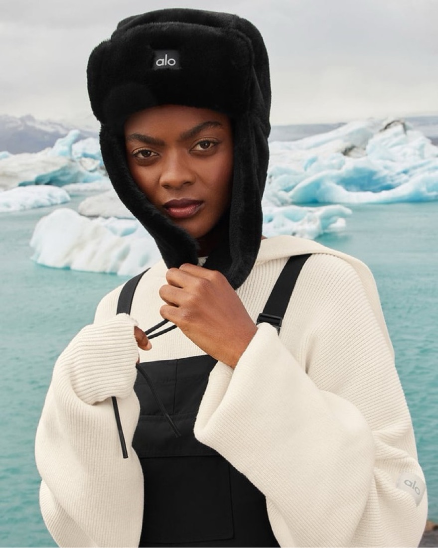 ALO Black Sherpa Hat by Alo Yoga - Pickle