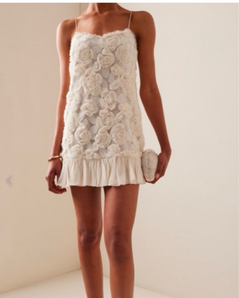 Alexis Blanc Rosette Mini Dress by Alexis - Pickle