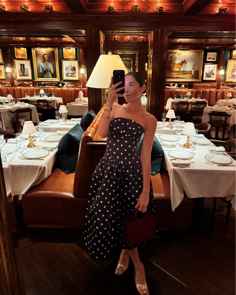 Self Portrait Navy Polka Dot Dress by Self Portrait - Pickle