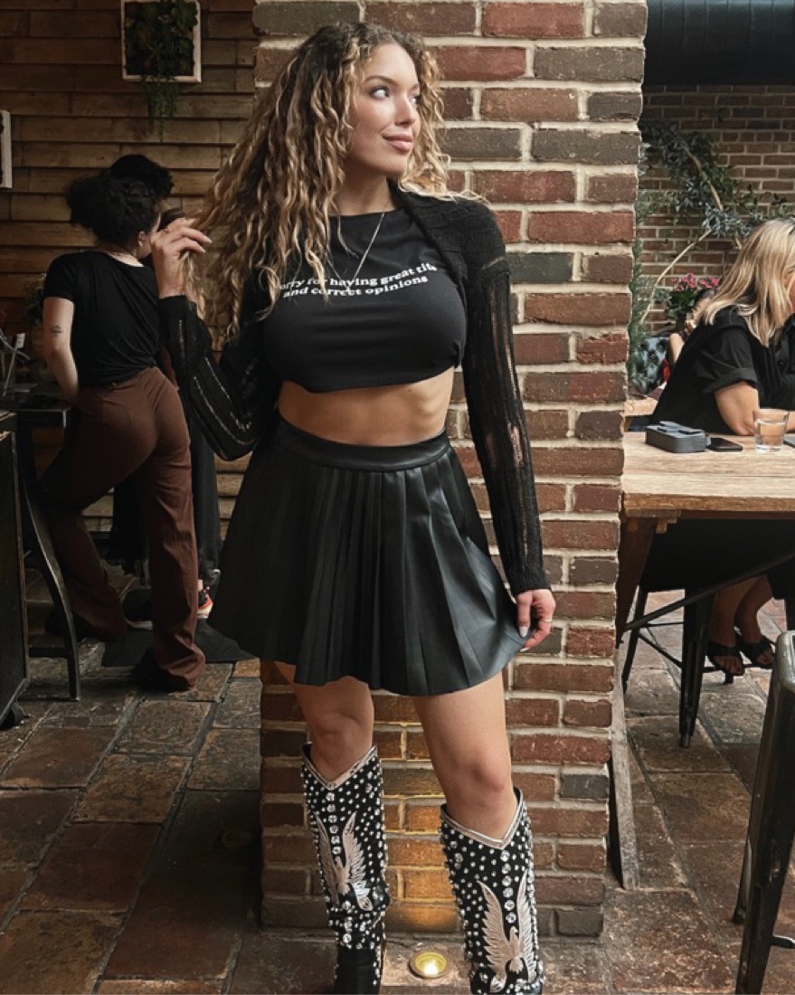 Faux Leather Mini Skirt by Zara - Pickle