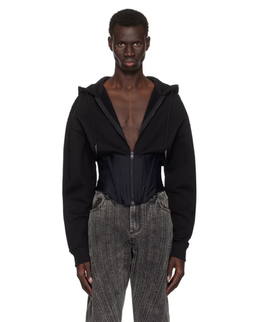 新品未使用　 MUGLER コルセット　パーカー　Mサイズ Mugler HM Corset Hoodie by Mugler - Pickle