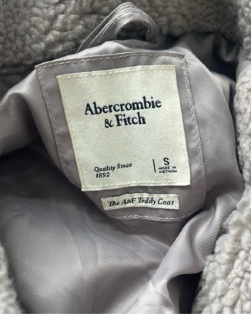 Abercrombie Long Sherpa Coat Grey by Abercrombie and Fitch - Pickle