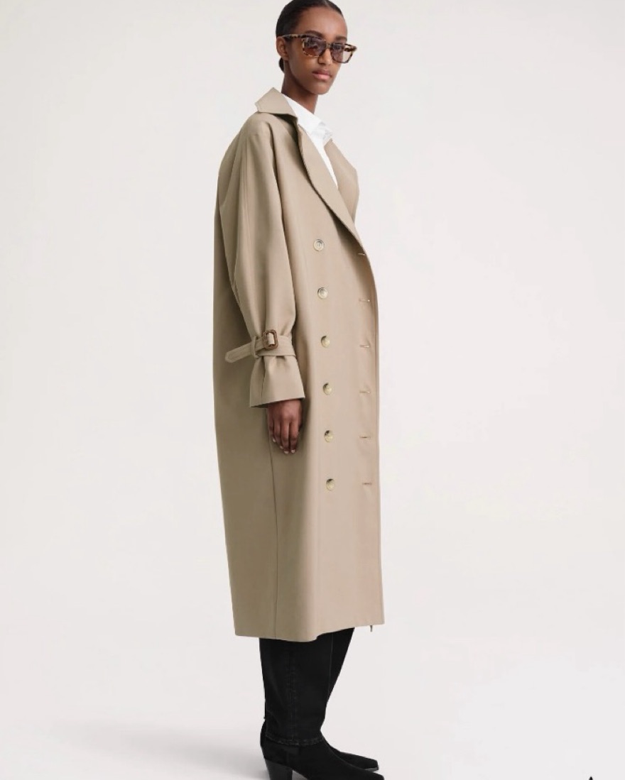 Totême Pisa trench Khaki トレンチコート Signature trench khaki – TOTEME