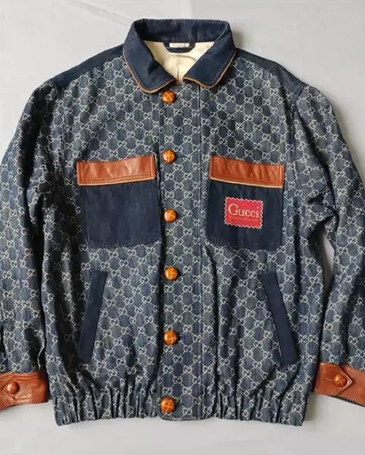 Gucci SS21 Denim Series Aviator Jacket by Gucci - Pickle