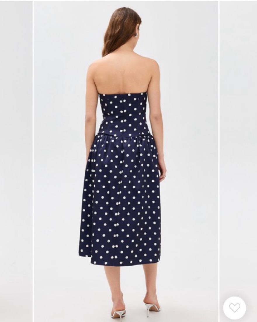 Self Portrait Navy Polka Dot Dress by Self Portrait - Pickle