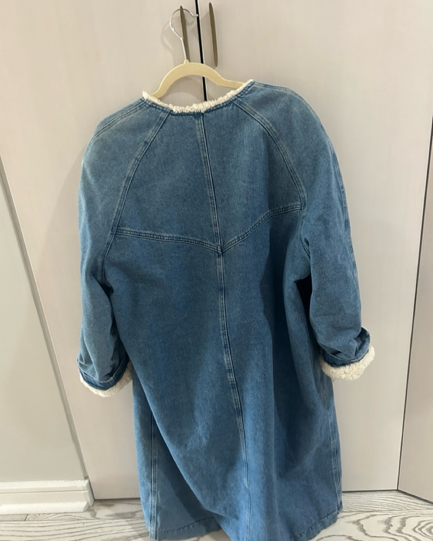 Isabel Marant Denim And Shearling Coat by Isabel Marant - Pickle