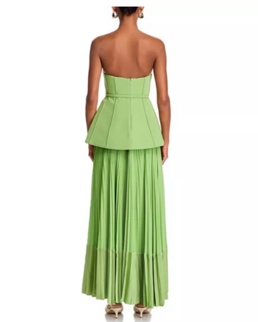 SIMKHAI Prisca Peplum Hem Dress by Jonathan Simkhai - Pickle