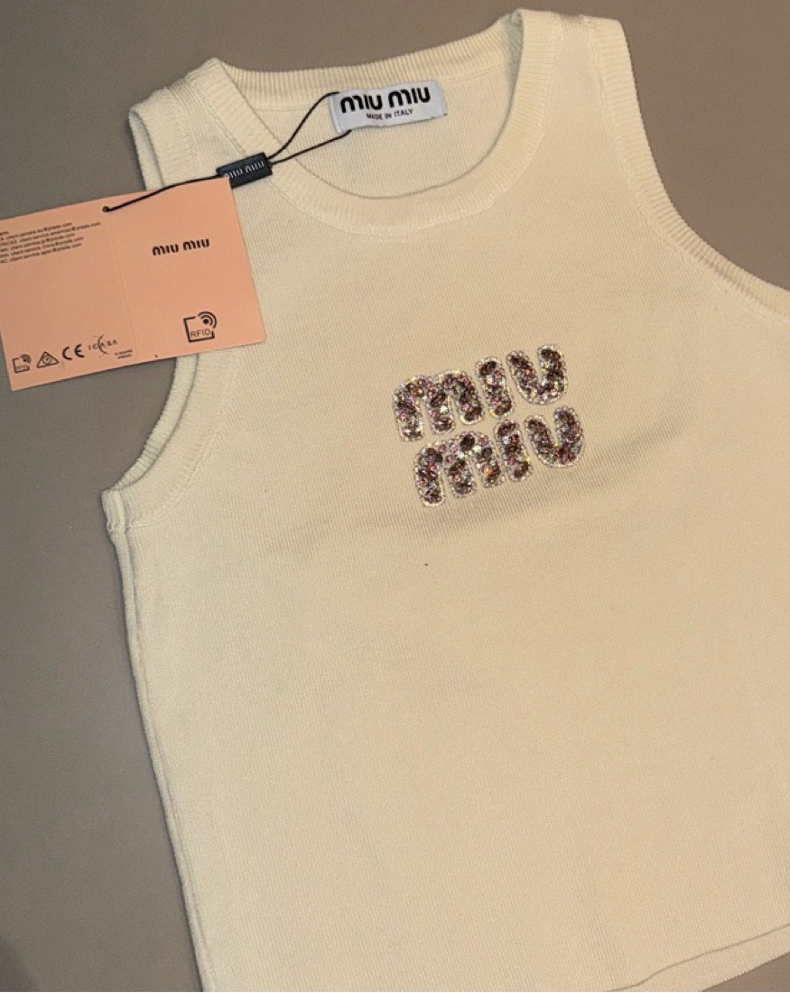 miyu Miu Miu Beaded Tank Dupe | Pickle