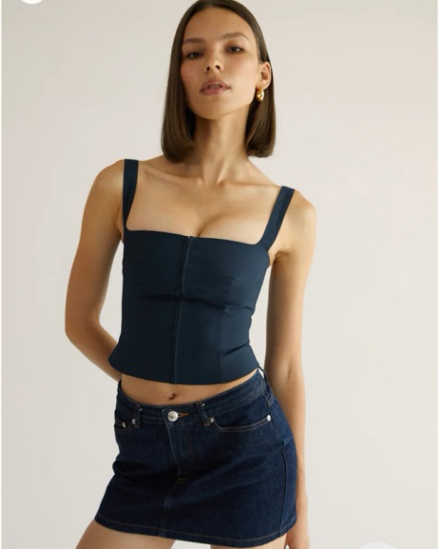 Orseund Iris Minimal Bustier Top by Orseund Iris - Pickle