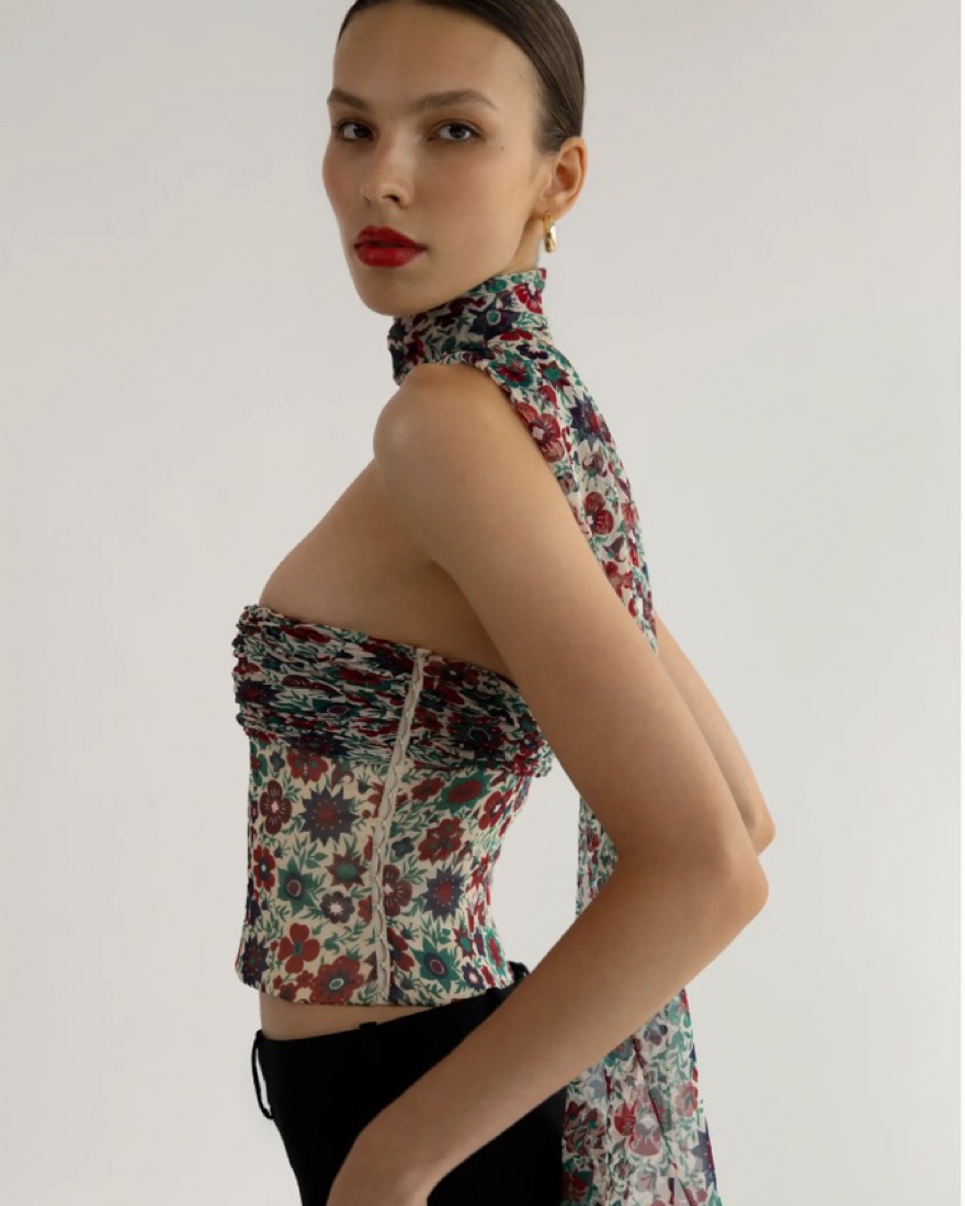 Orseund Iris Chiffon Bustier by Orseund Iris - Pickle