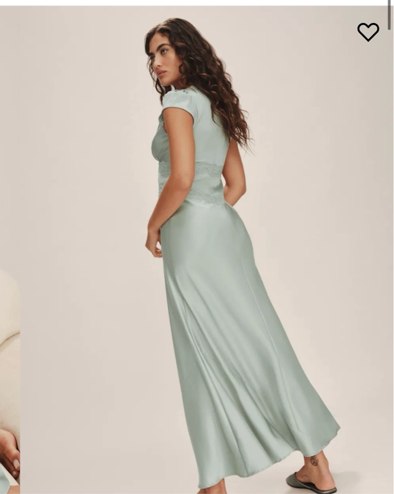 Reformation Noem Satin Dress by Reformation / - Pickle