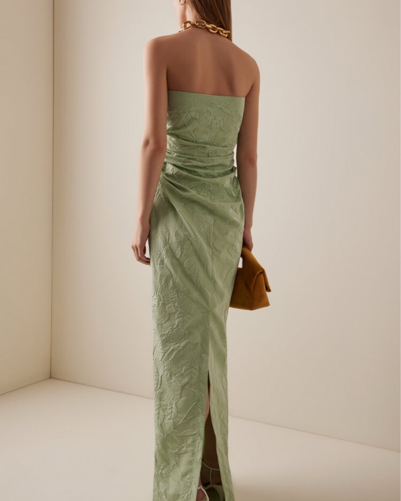 Bernadette Vera Strapless Jacquard Maxi by BERNADETTE - Pickle