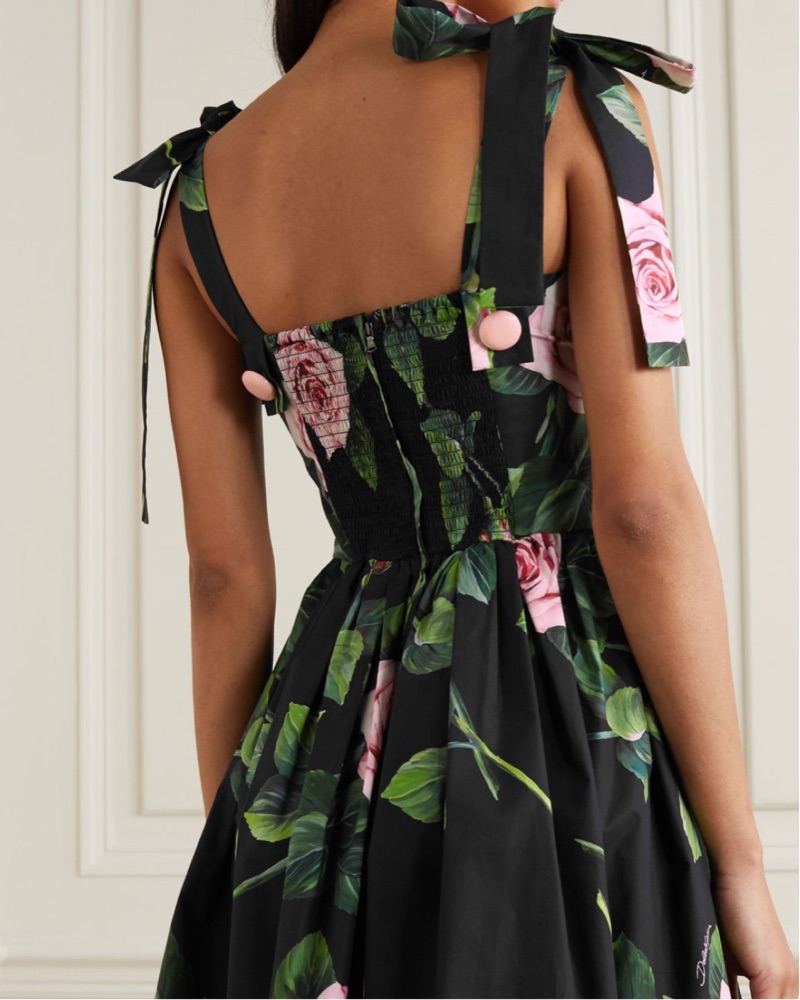 Dolce & Gabbana Rose-Print Dress by Dolce + Gabbana - Pickle