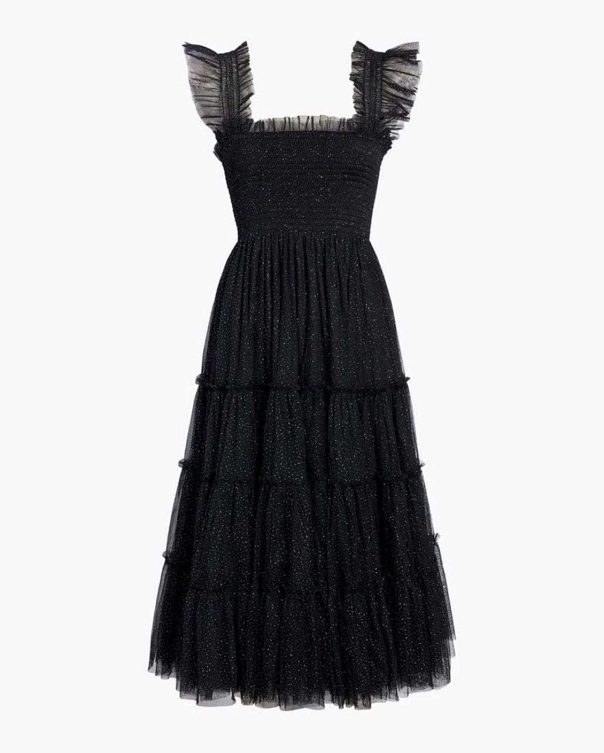 Black Glitter Hill House Nap dress by Hill House Home - Pickle
