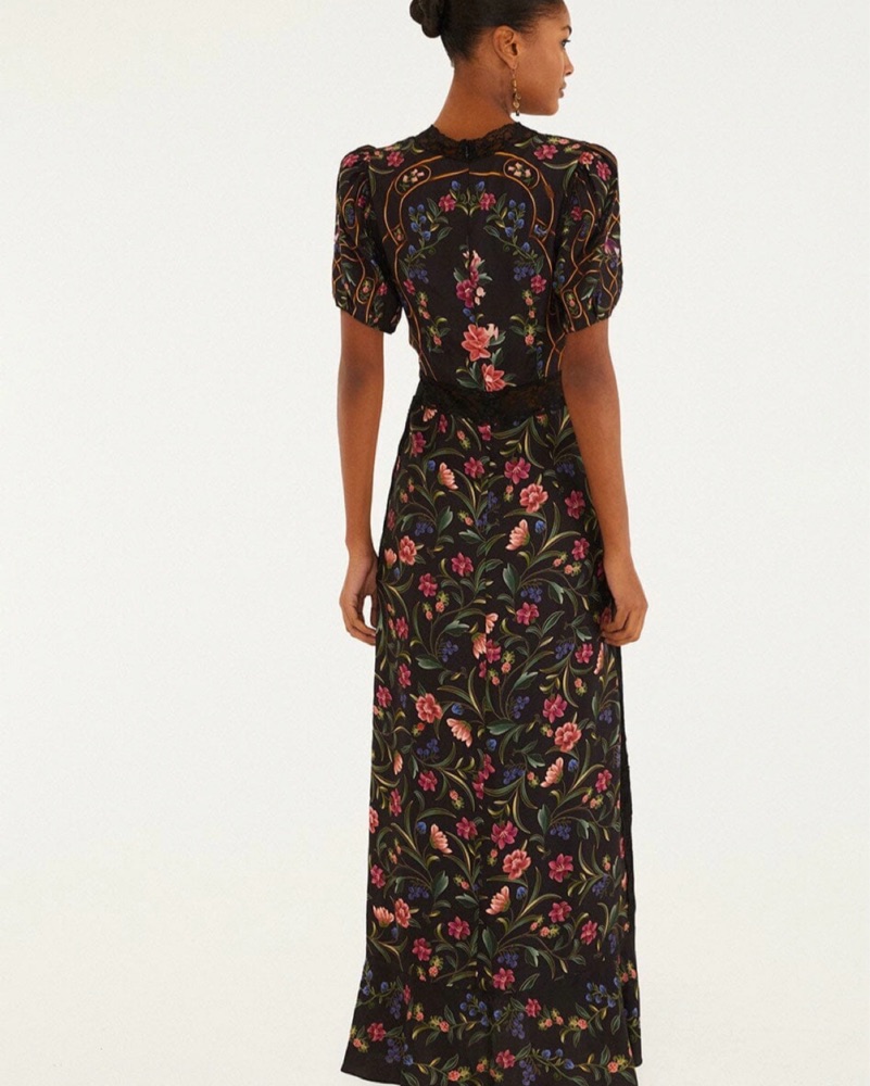 Farm Rio Black Belle Garden Lenzing Maxi by FARM RIO - Pickle