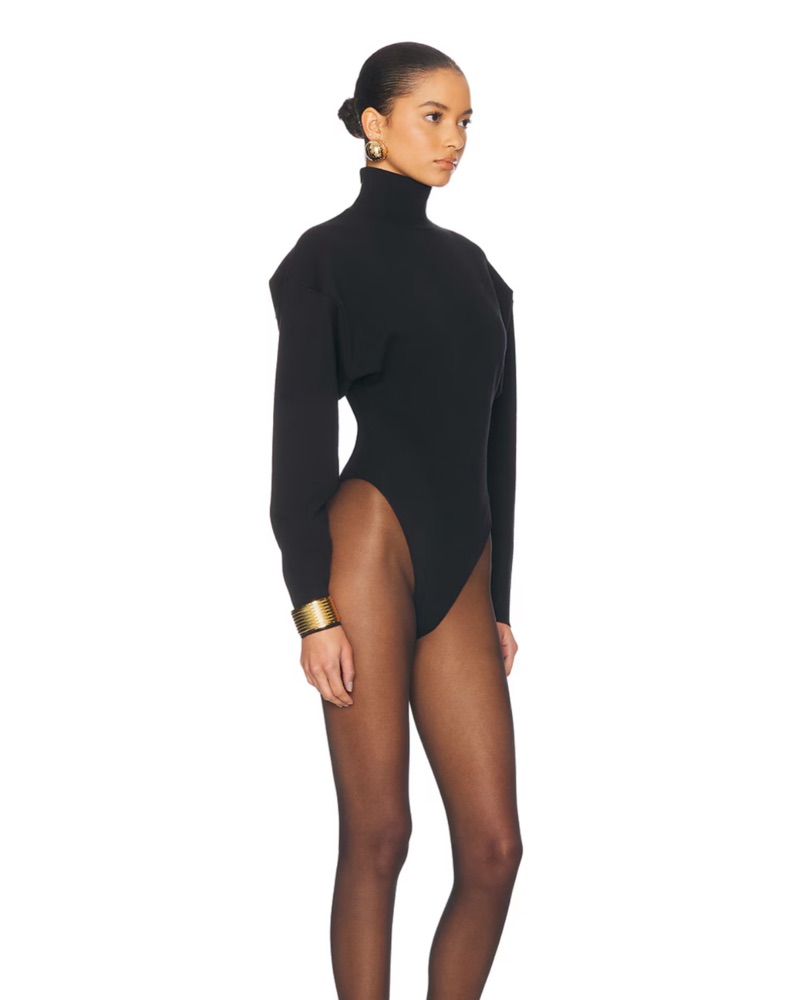 Helsa Black Turtleneck Bodysuit by Helsa - Pickle