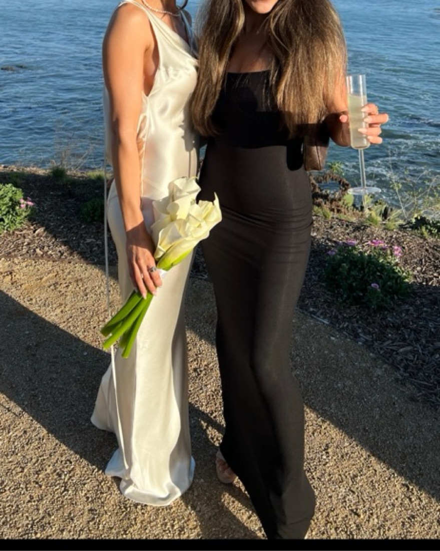 Skims SOFT LOUNGE LONG SLIP DRESS Black by Skims - Pickle