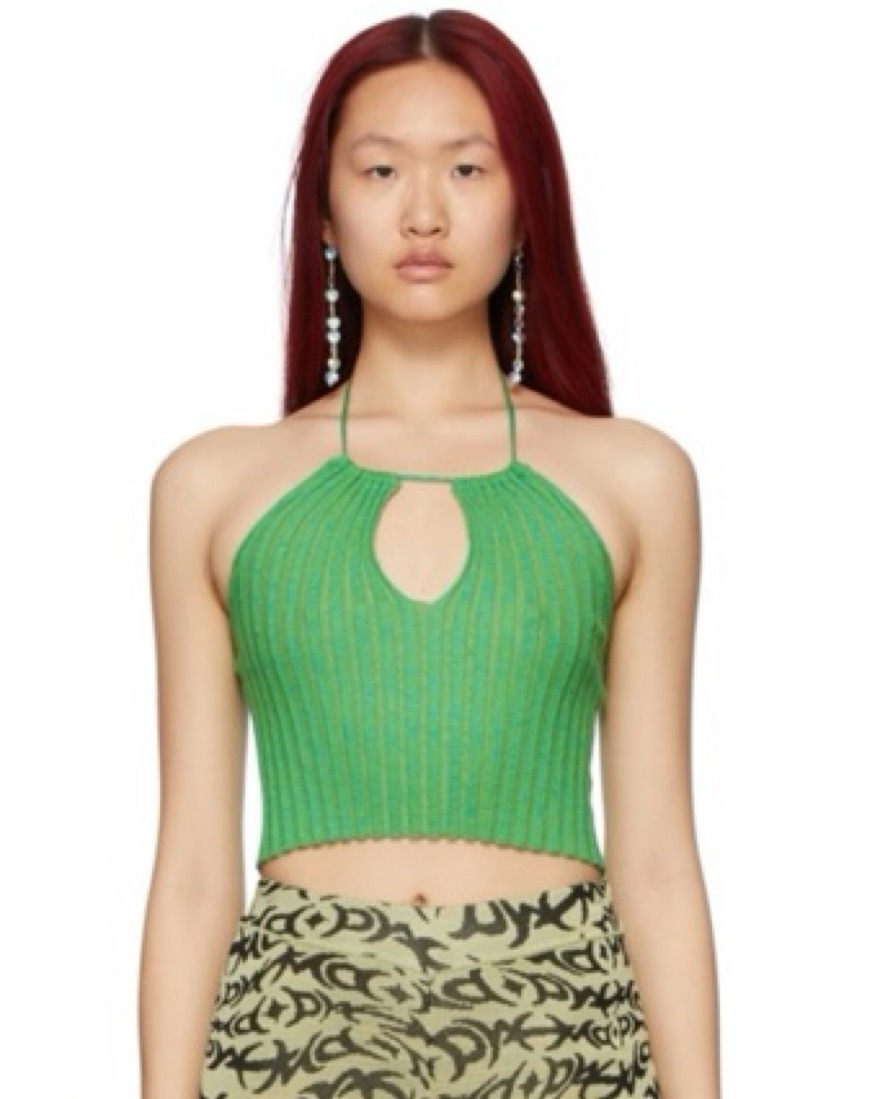 Paloma Wool Green Halter Crop Top by Paloma Wool - Pickle