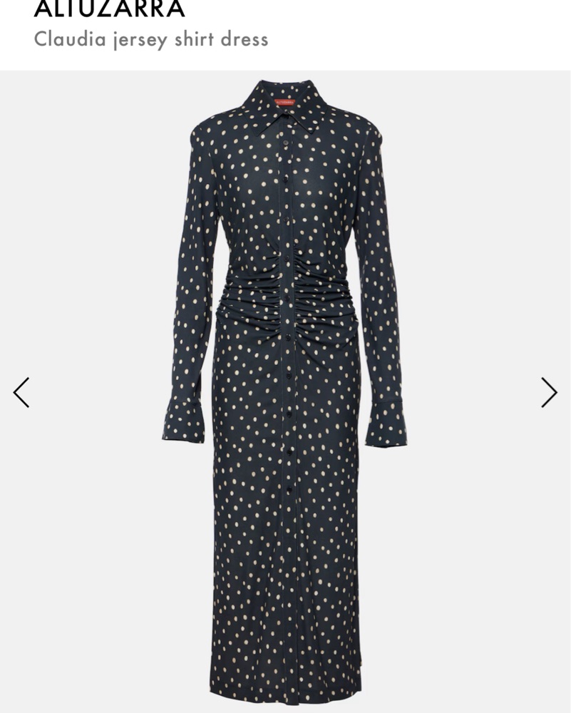 Altuzarra Polka Dot Jersey Shirt Dress by Altuzarra - Pickle