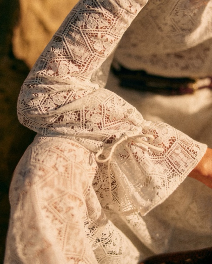 Sezane Lace Top by Sezane - Pickle