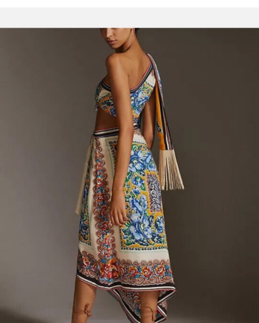 ムスカリ　Anthropologie 4点 Anthrolopologie One Should Silk Midi by Anthropologie - Pickle