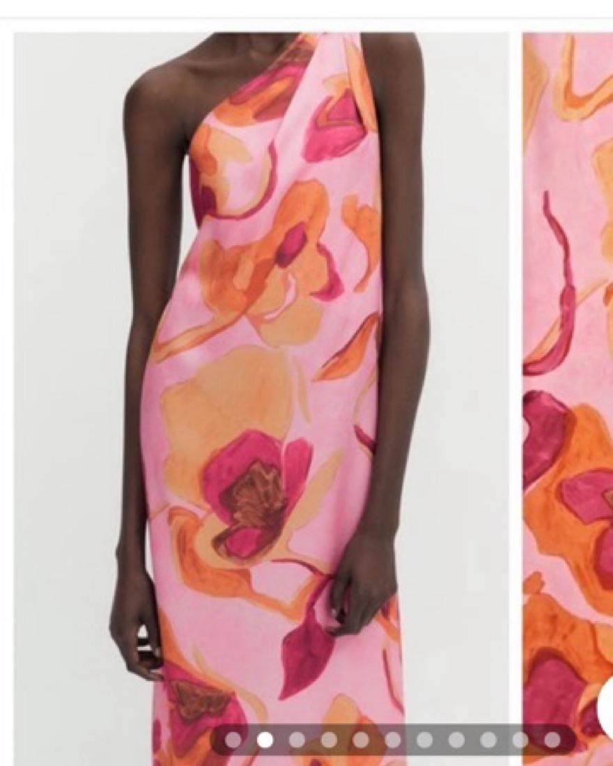 Massimo Dutti Pink Floral Print Dress | Pickle