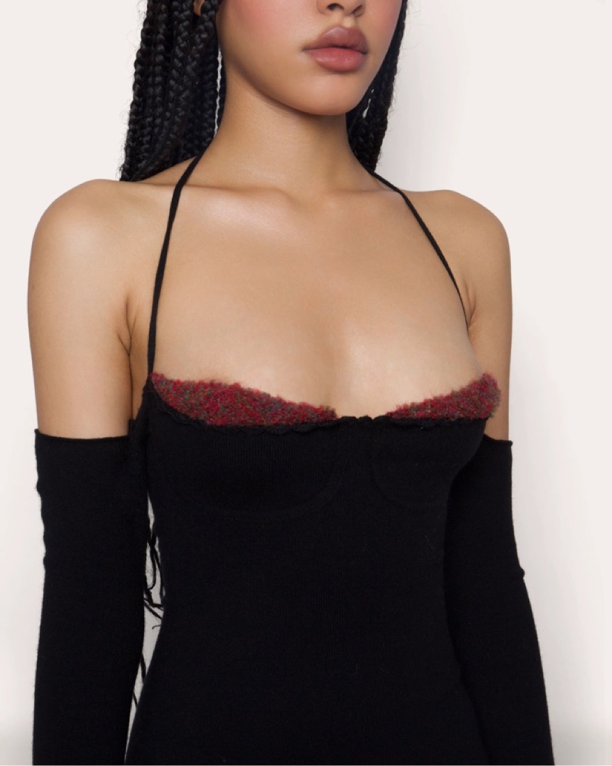 Danielle Guizio Rosemere Knit Mini Dress by Danielle Guizio - Pickle