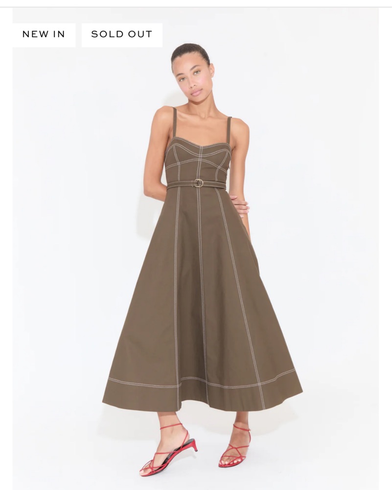 Hill House Fiona Dress by Hill House - Pickle