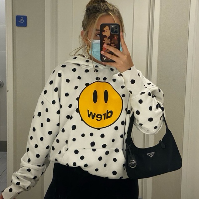 トップス drew house hoodie Polka Dot Áo Drew House Mascot Deconstructed Hoodie Polka Dot DH-MADHPD