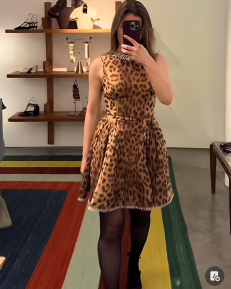 Leopard Crush Fit & Flare Minidress by Zimmermann - Pickle
