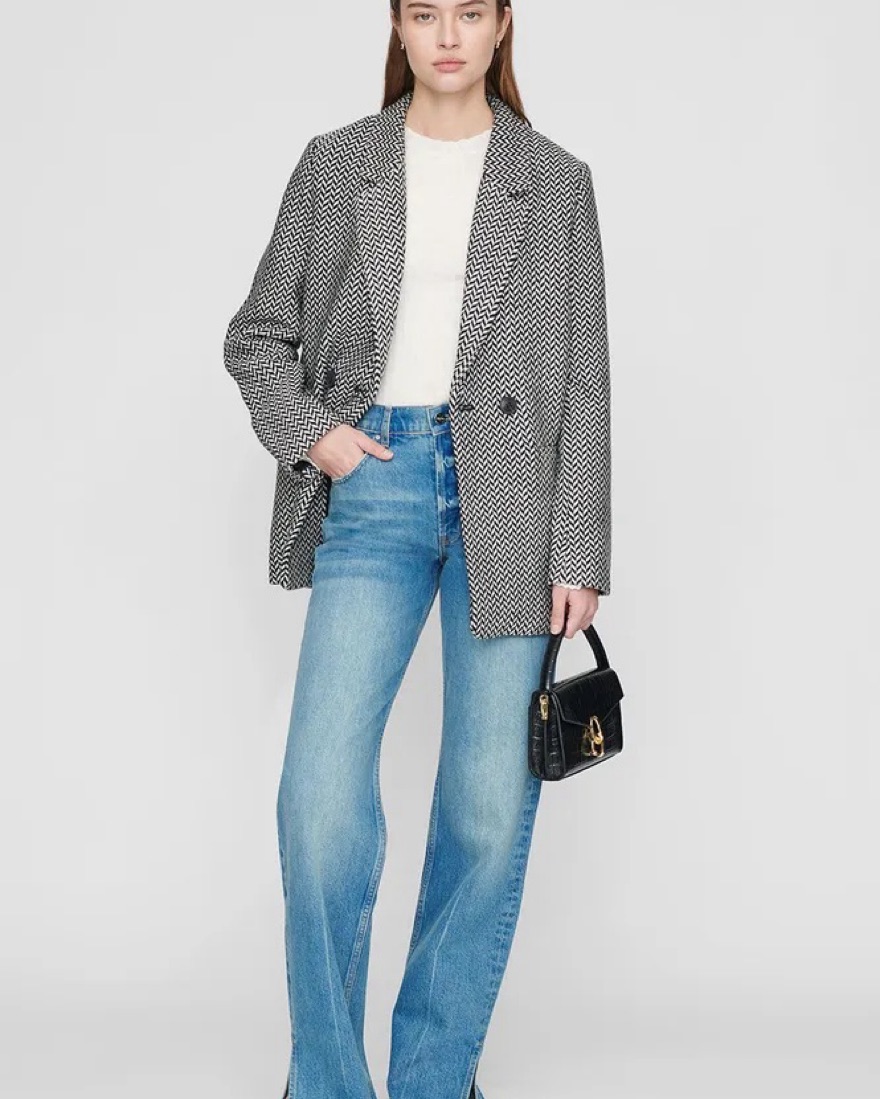 Fishbone Blazer Anine Bing by Anine Bing - Pickle