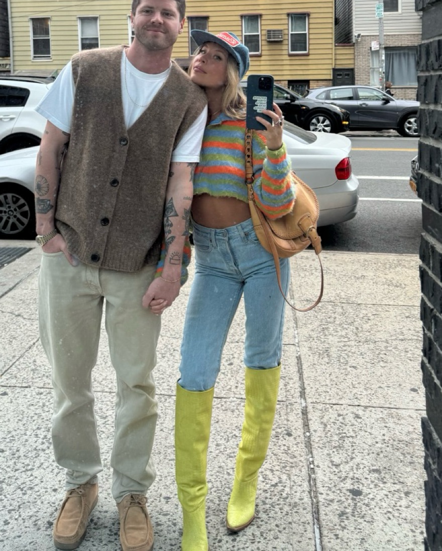 Striped Y2K Cropped Fuzzy Cardigan by Brand Unknown - Pickle