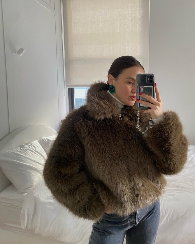 Frankie Shop Faux Fur Jacket by The Frankie Shop - Pickle