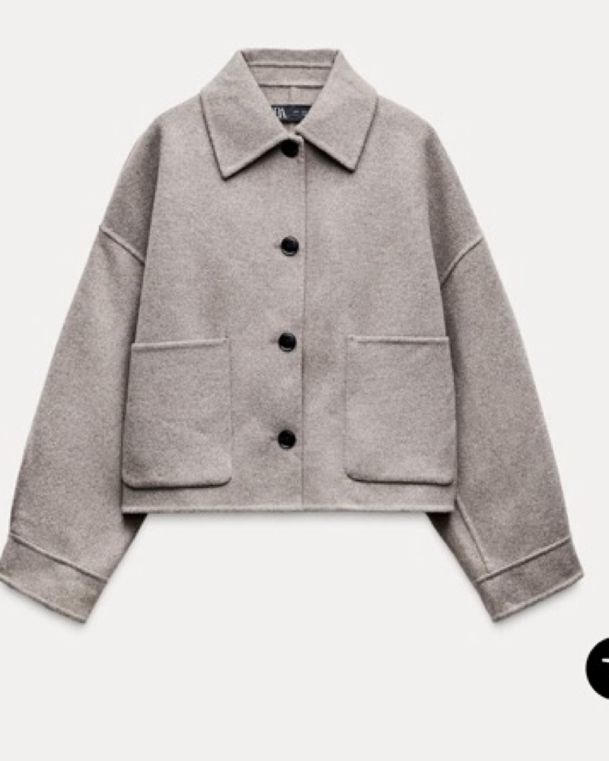 Zara Double Faced Wool Jacket by Zara - Pickle