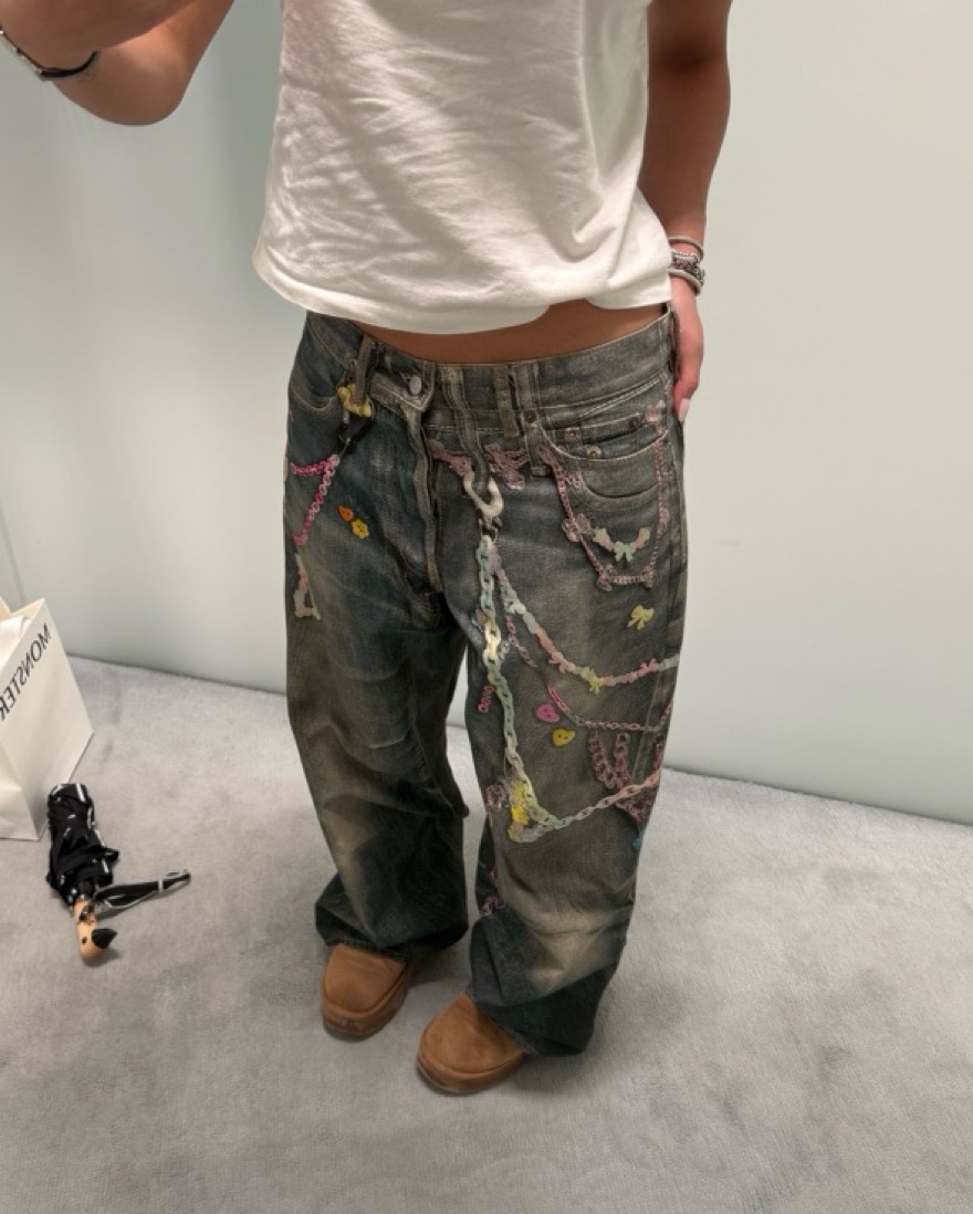 Acne Studios Keychain Jeans by Acne Studios - Pickle