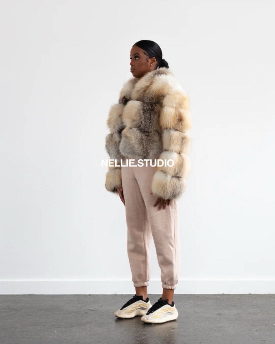 Golden Island Real Fox Fur Coat (XS-S) by Nellie Studio - Pickle