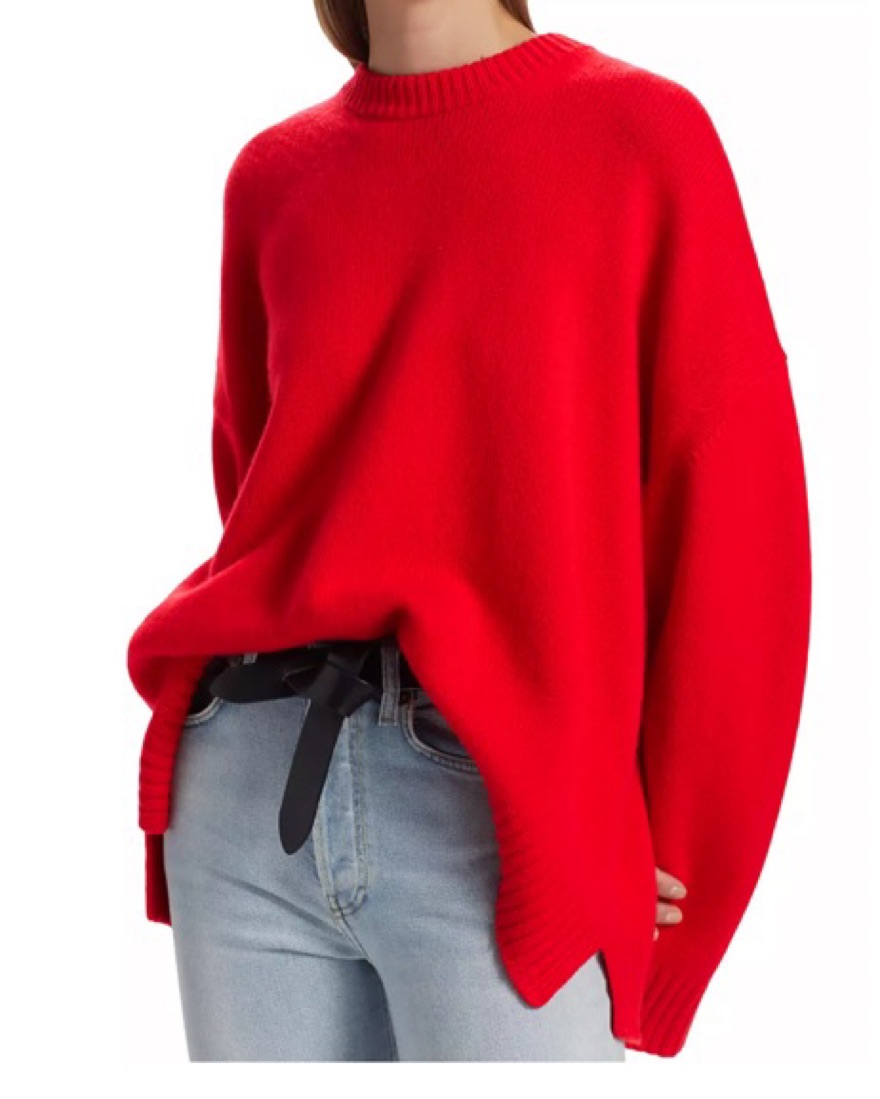 A.L.C. Cashmere/Wool Ayden Red Sweater by ALC - Pickle