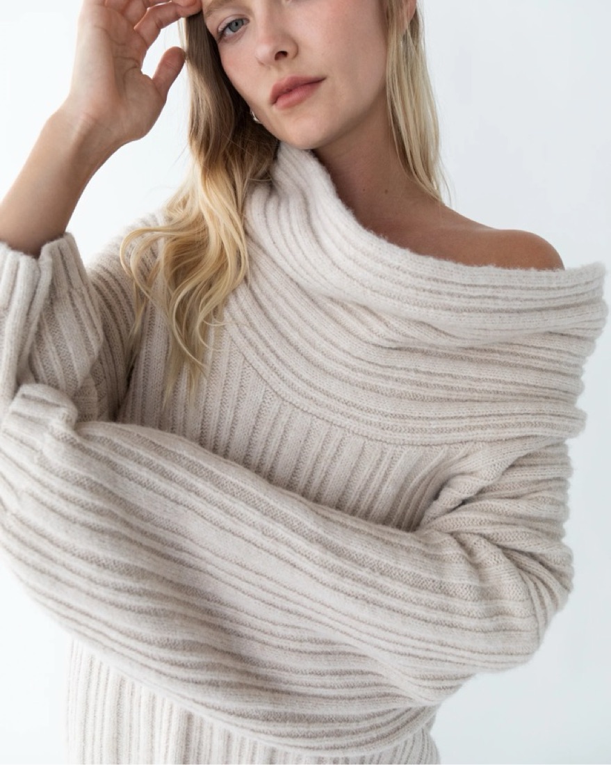 Off Shoulder Sweater Oak & Fort by Oak & Fort - Pickle