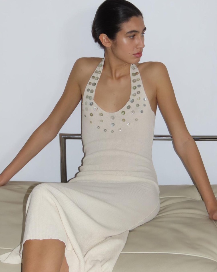 Paloma Wool Beige Tulip Midi Dress by Paloma Wool - Pickle