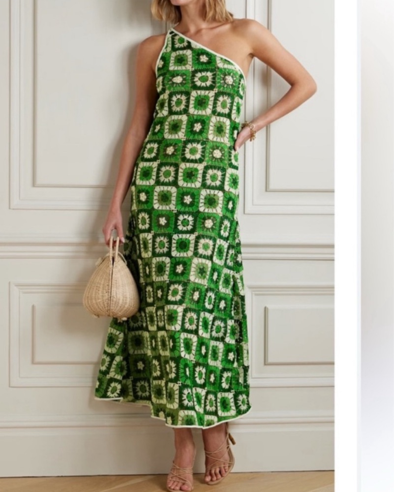 Johanna Ortiz Green Crochet Dress by Johanna Ortiz - Pickle