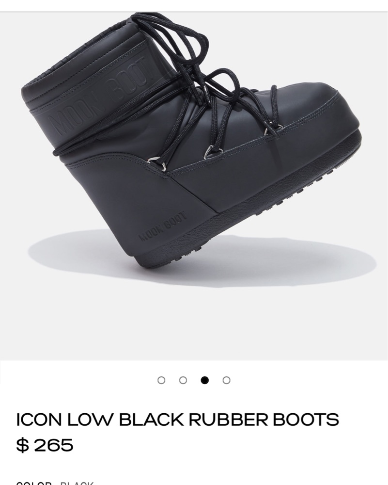 Moon Boot Black Rubber by Moon Boot - Pickle