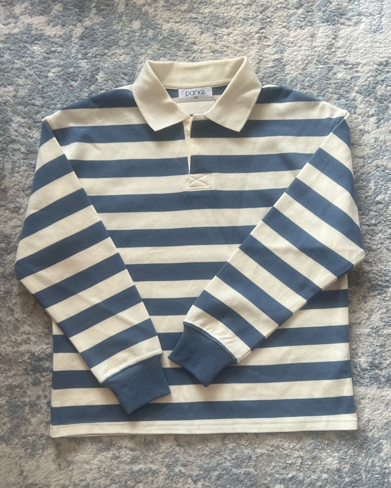 Parke Striped Rugby Shirt by Parke - Pickle