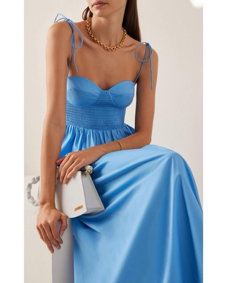 Staud Landry Maxi Dress In Azure by Staud - Pickle
