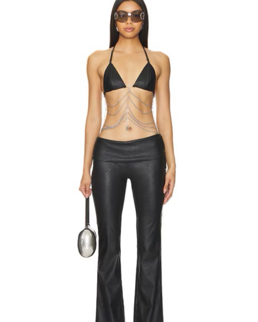 Amalthea I Am Gia Top In Black Leather by I AM GIA - Pickle
