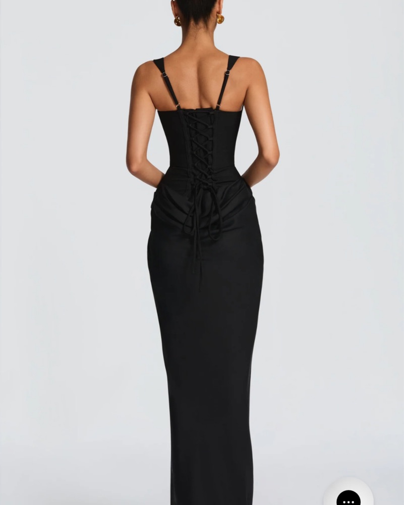 【韓国 COYSEIO】DRAPING DRESS BLACK DRAPING DRESS BLACK - coyseio