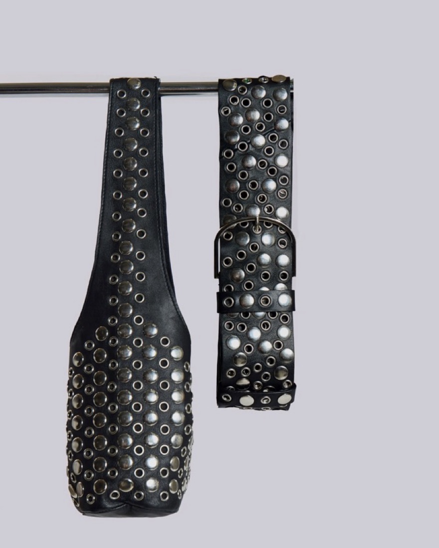 Jaded London Studded Belt by Jaded London - Pickle