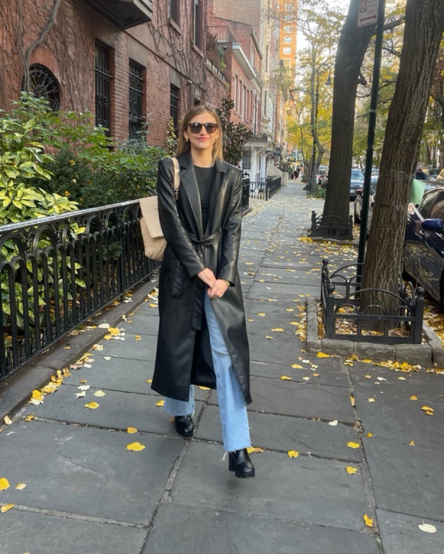 Black Leather Trench Coat | Pickle