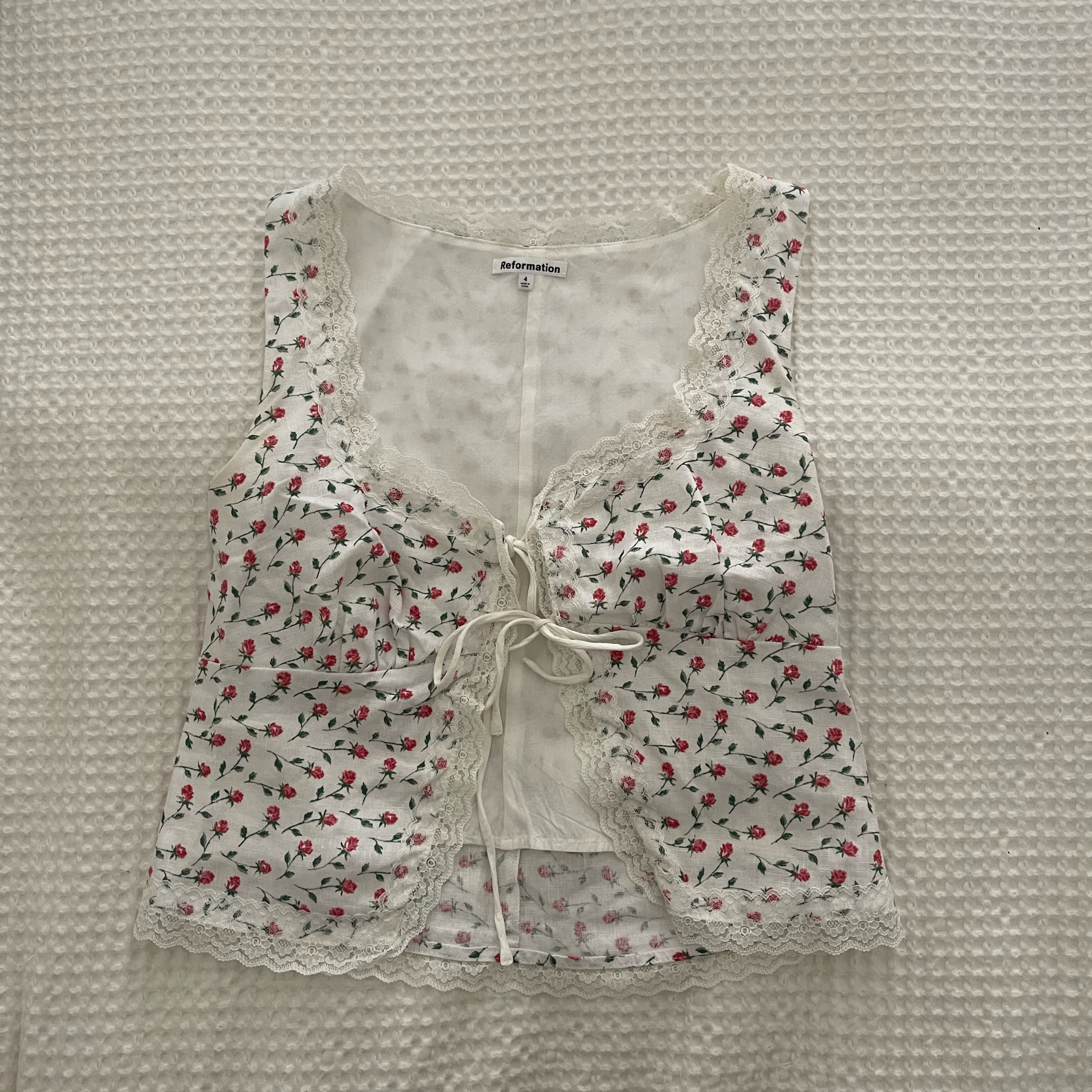Rosalie Linen Top by Reformation - Pickle